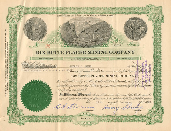 Dix Butte Placer Mining Co.